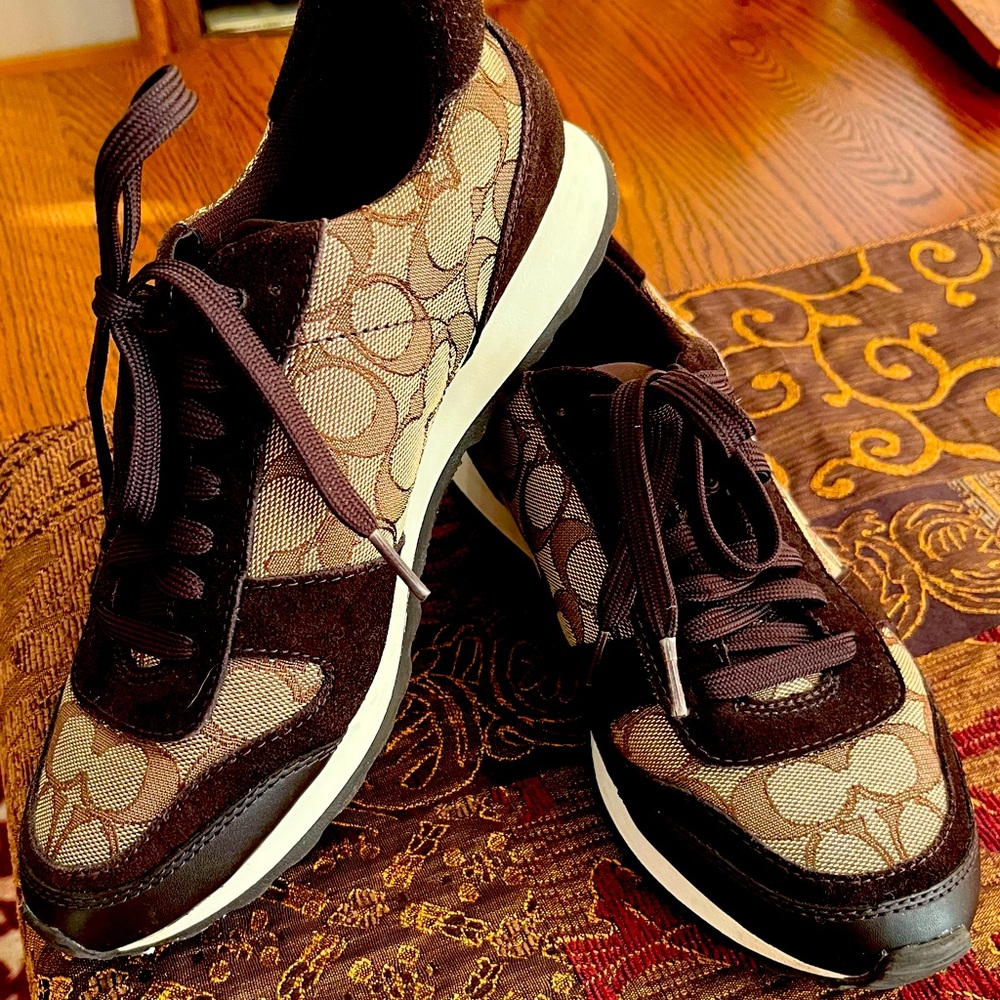 Coach Mason Jacquard sneakers . Size 9.5  good condition